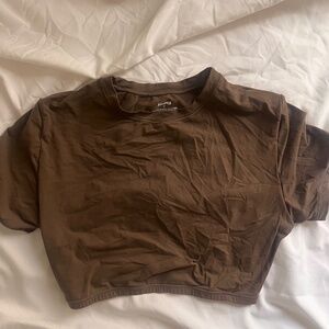 SKIMS Fits Everybody Picot Super Cropped T-Shirt –XS